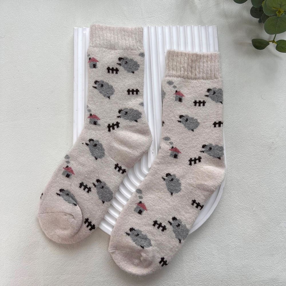 ANKLE SOCKS - Wool Blend - Sheep - One Size - Various Colours