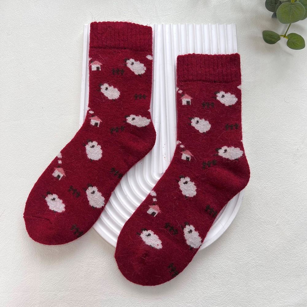ANKLE SOCKS - Wool Blend - Sheep - One Size - Various Colours