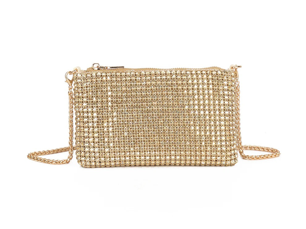 ALICIA - Small Diamante Evening Bag - Various Colours