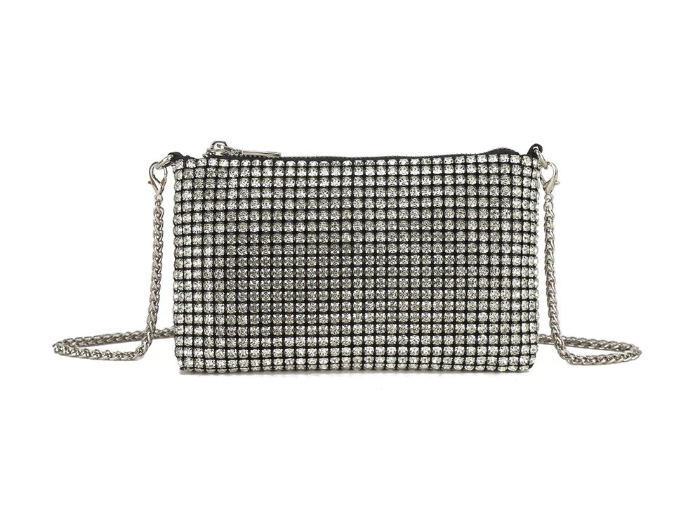 ALICIA - Small Diamante Evening Bag - Various Colours