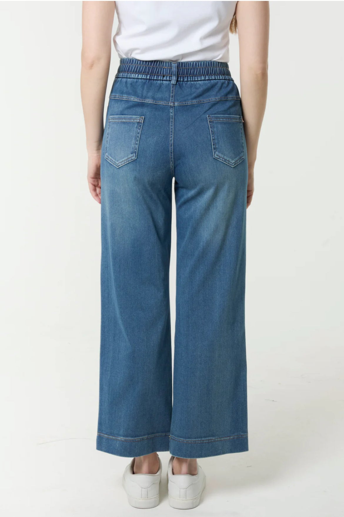 AMARAH - Soft Stretch Wide Leg Pull On Jeans - 4 Sizes