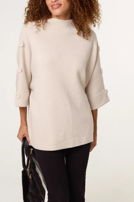 BRIGHTON - Funnel Neck Sweater - 2 Colours - One Size