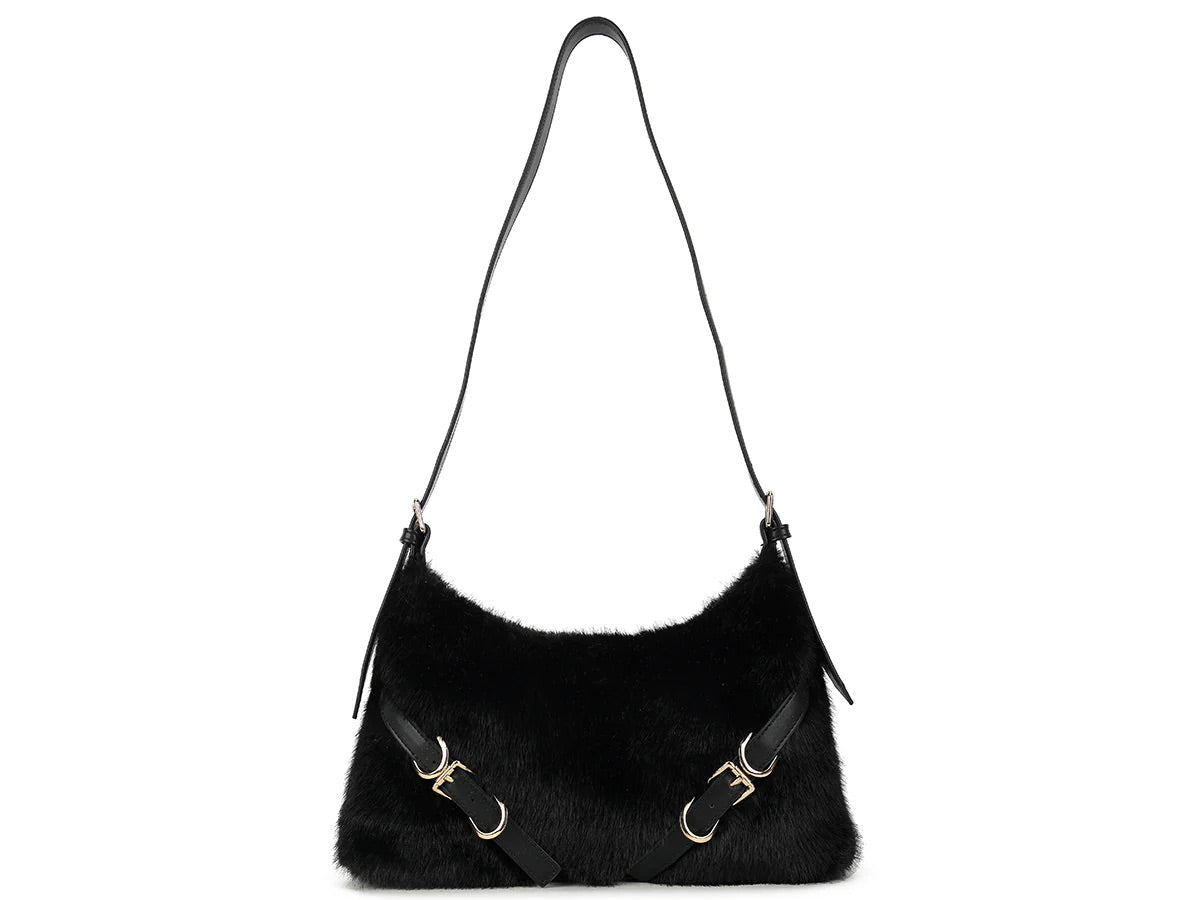 CARTER - Faux Fur Shoulder Bag - 2 Colours