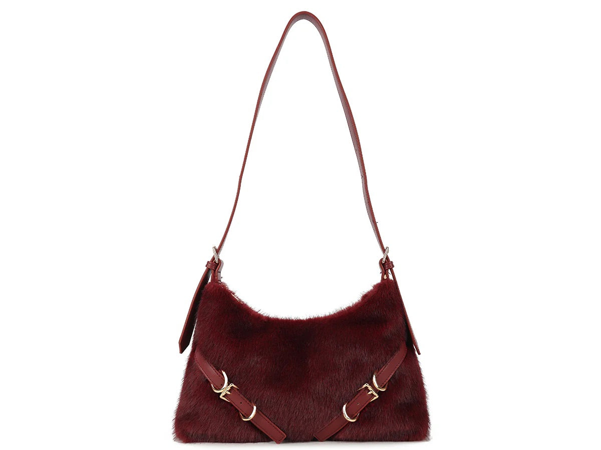CARTER - Faux Fur Shoulder Bag - 2 Colours