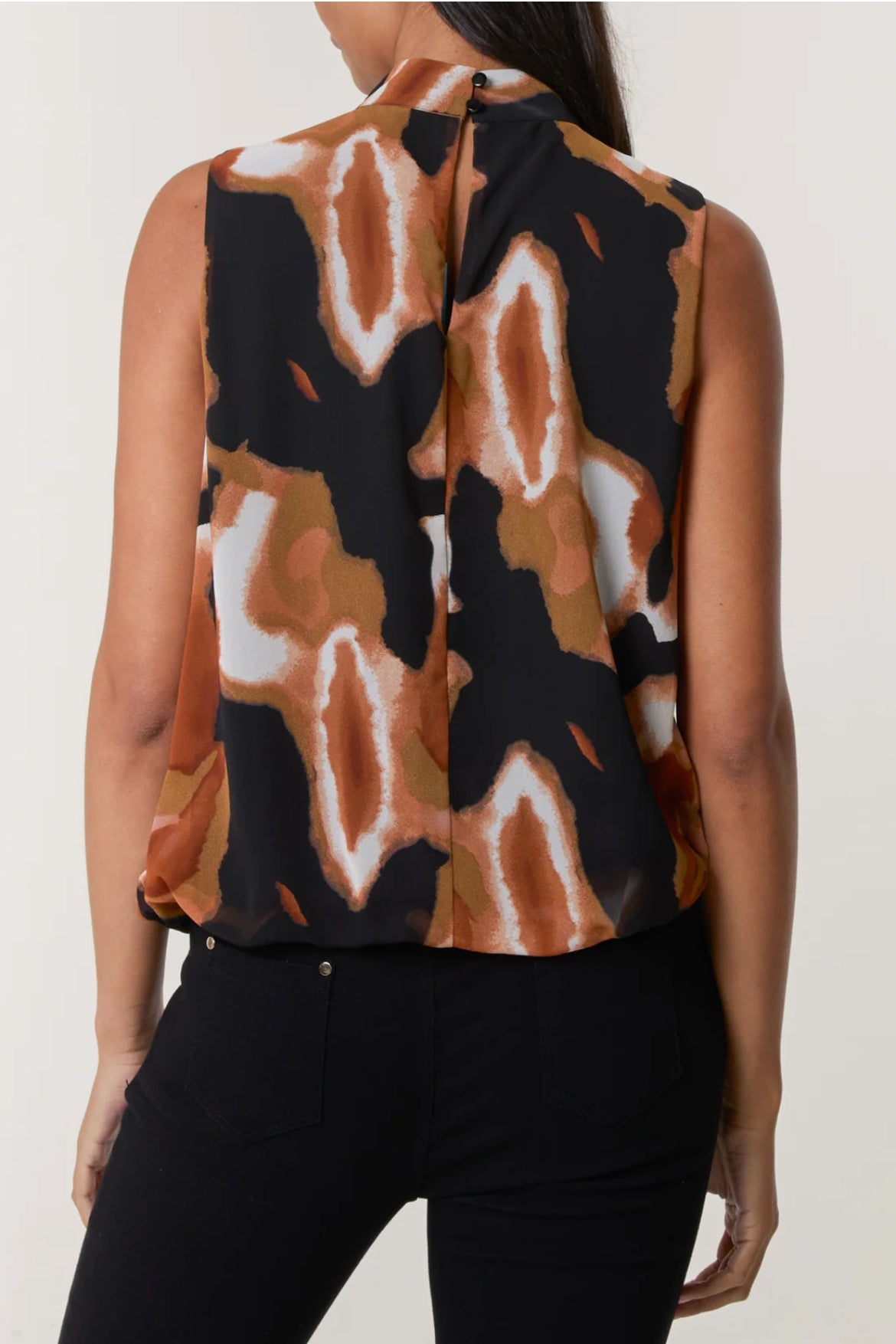 SPENCER - Hi Neck Bubble Hem Top - 3 Sizes