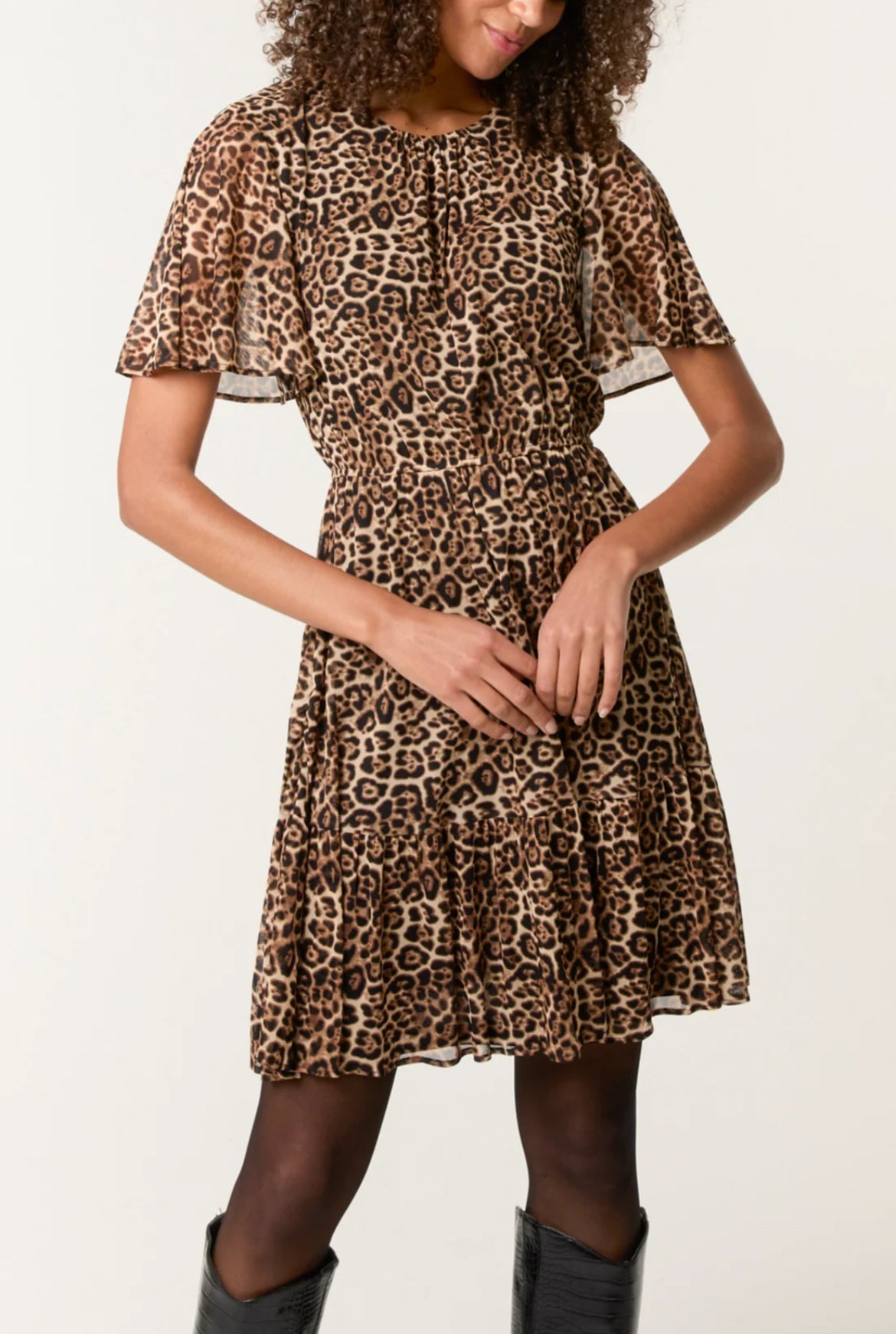 LOLA - Leopard Print Mesh Dress - Various Sizes