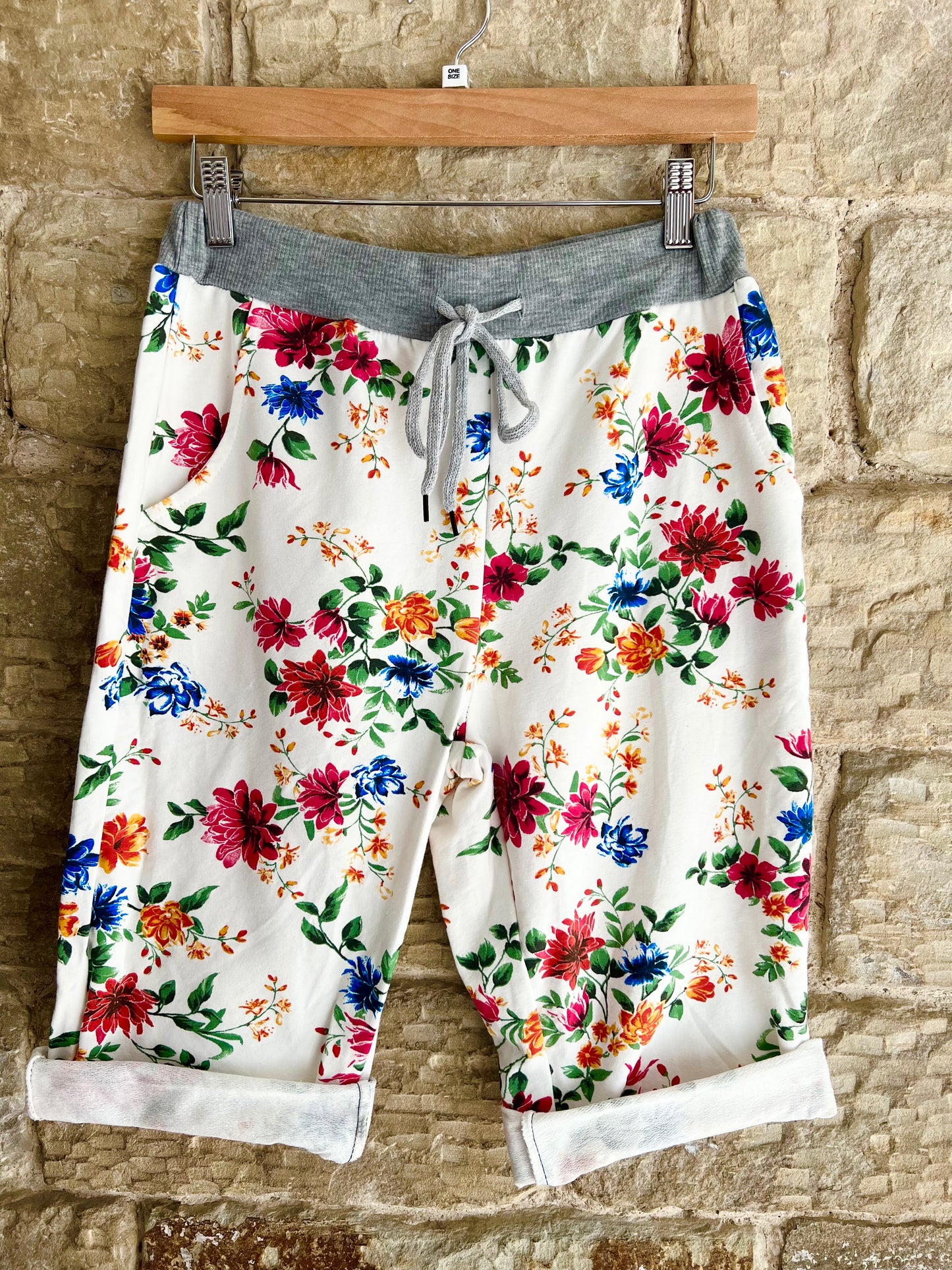 COTTON JOGGER SHORTS - Mid Length - Various Colours & Prints - 2 Sizes