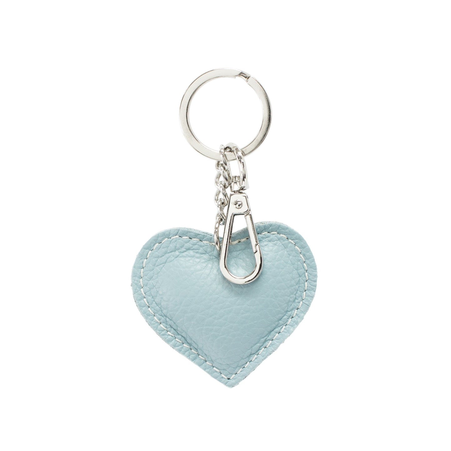 NORA - Matt Leather Heart Shaped Keyring - Various Colours
