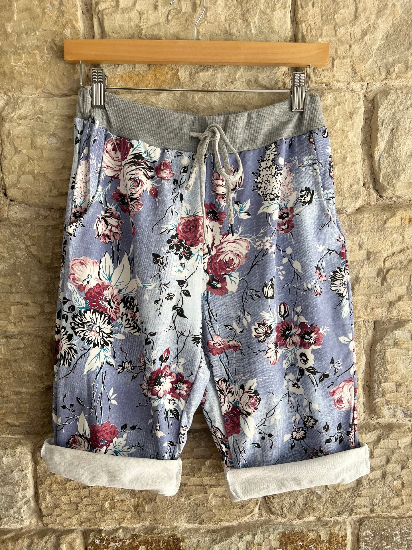 COTTON JOGGER SHORTS - Mid Length - Various Colours & Prints - 2 Sizes