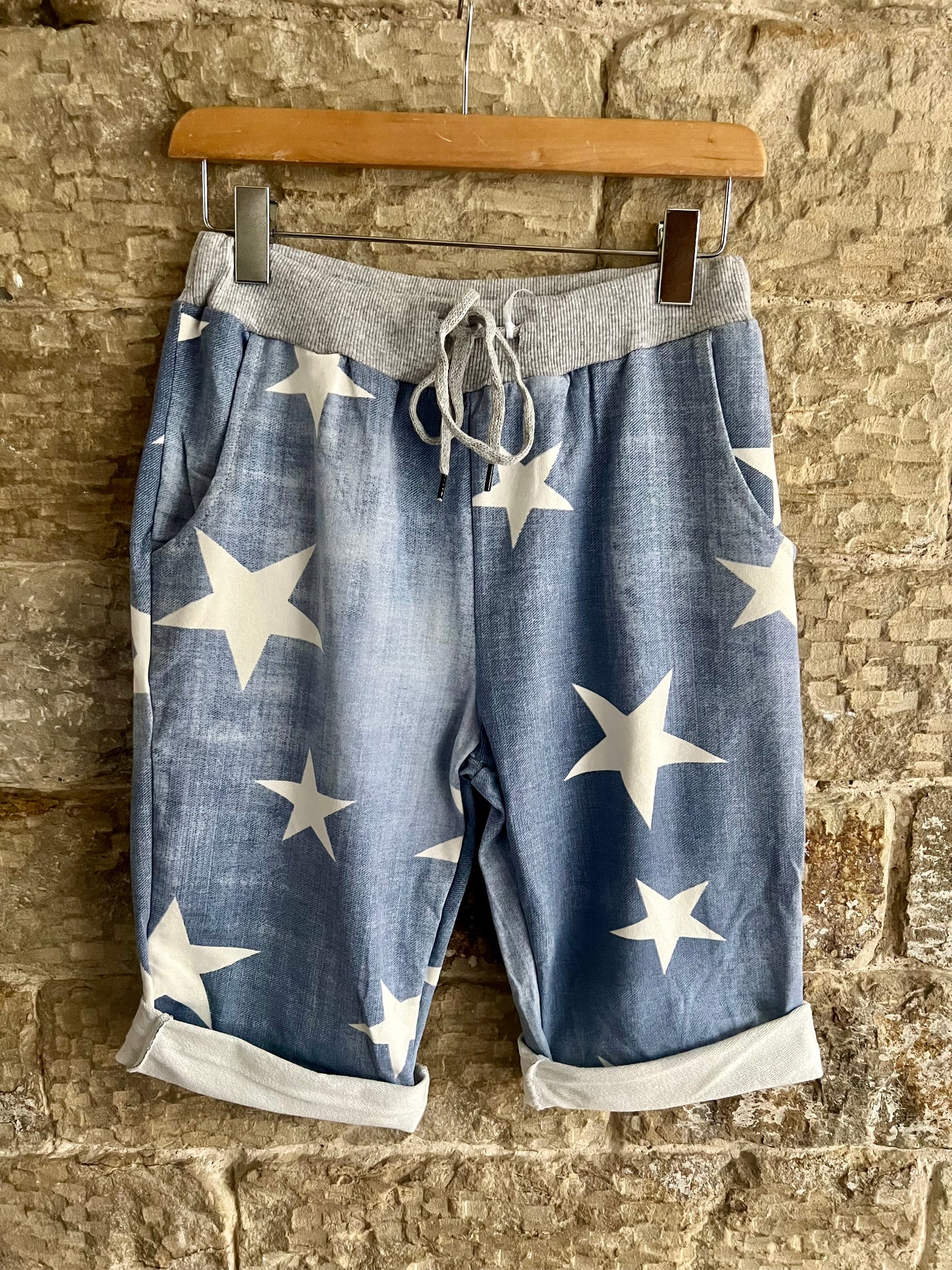 COTTON JOGGER SHORTS - Mid Length - Various Colours & Prints - 2 Sizes