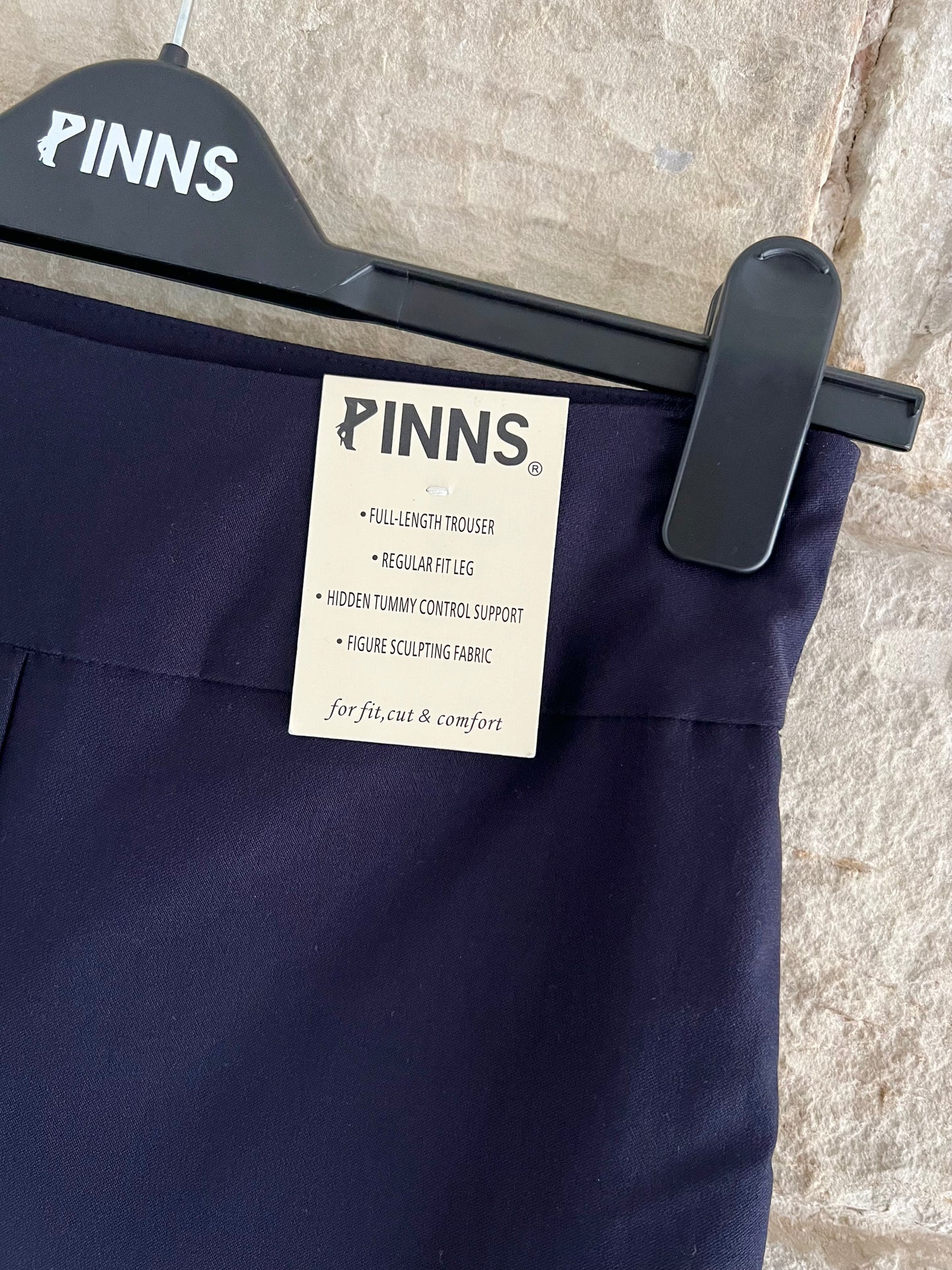 PINNS - Navy Tummy Control Figure Sculpting Full Length Trousers - Various Sizes