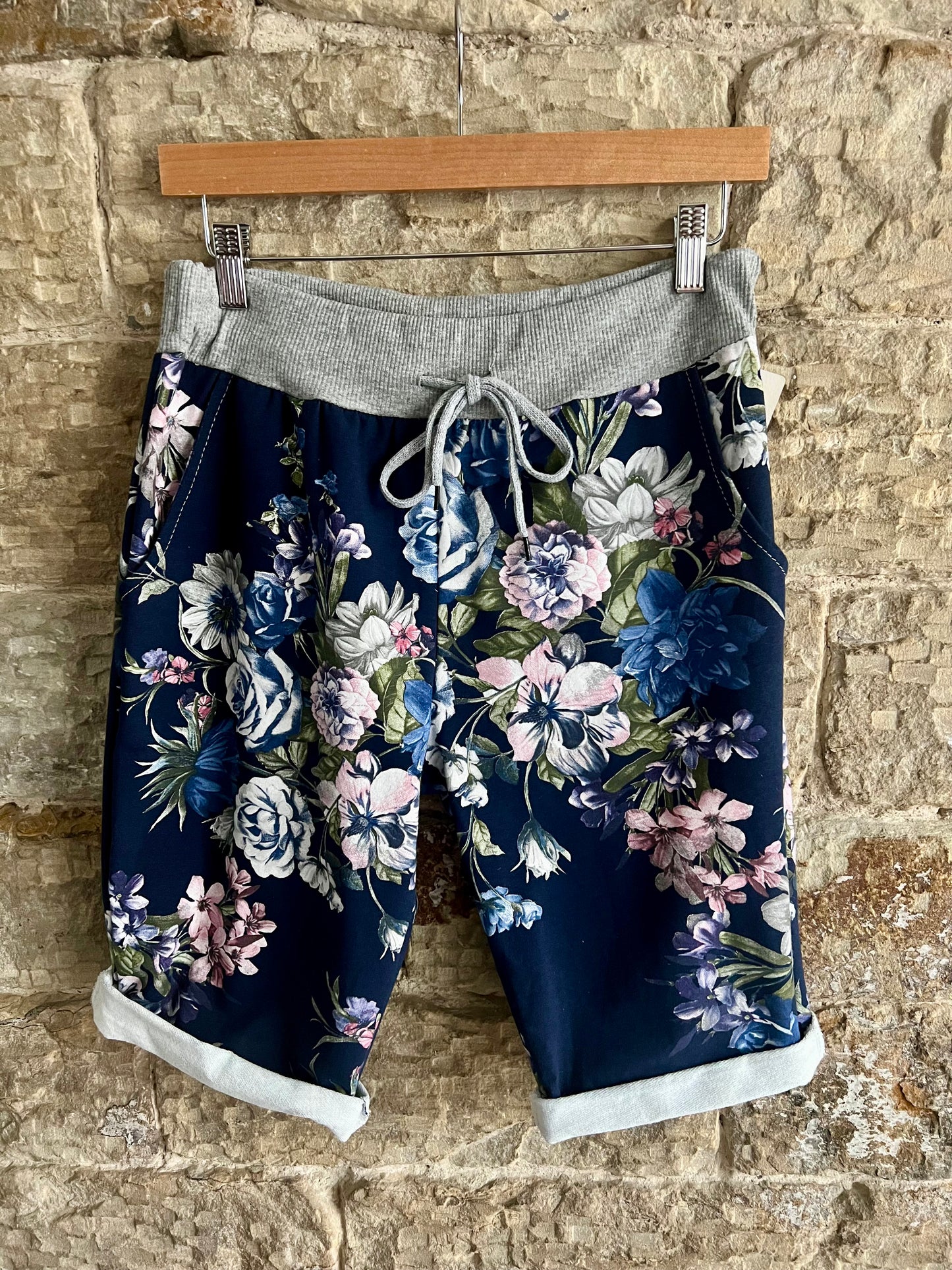 COTTON JOGGER SHORTS - Mid Length - Various Colours & Prints - 2 Sizes