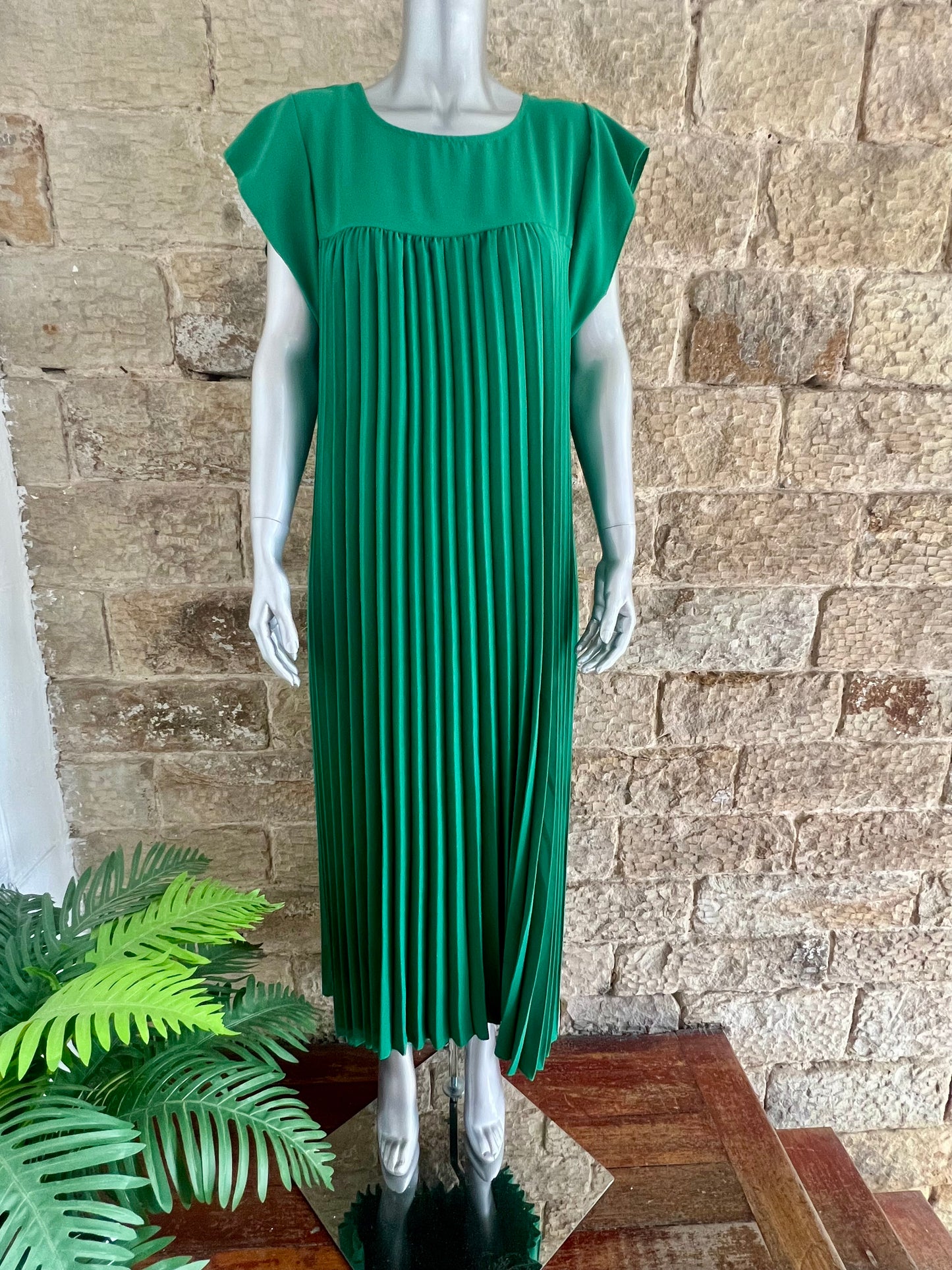 PEGGY - Pleated Midaxi Dress with Pockets - One Size - Various Colours