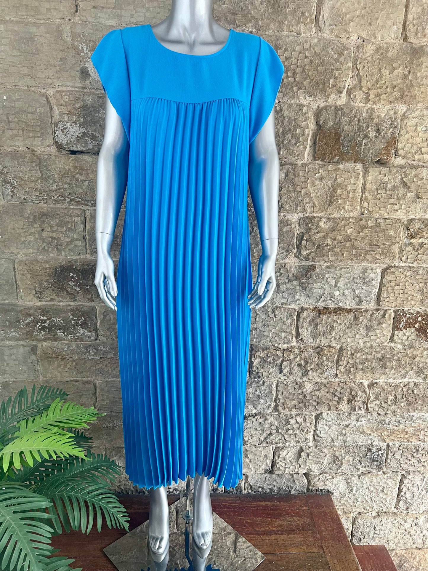 PEGGY - Pleated Midaxi Dress with Pockets - One Size - Various Colours