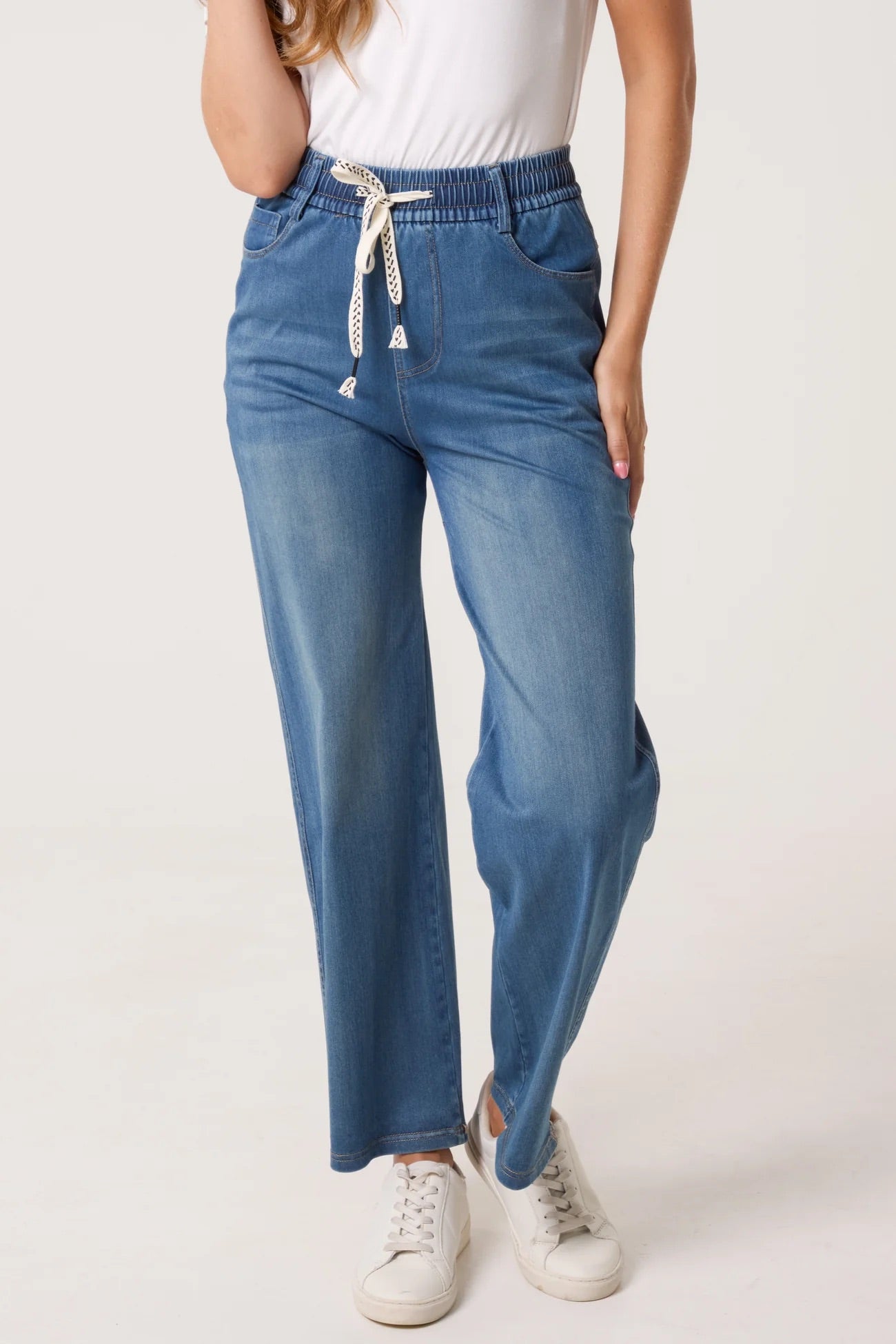 ZARAH - Soft Stretch Wide Leg Pull On Jeans - 4 Sizes - 3 Colours