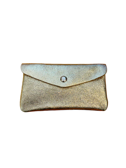 NELLIE - Large Italian Metallic Leather Purse - Various Colours