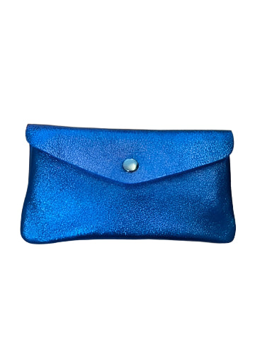 NELLIE - Large Italian Metallic Leather Purse - Various Colours