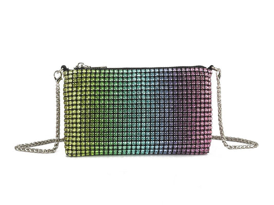 ALICIA - Small Diamante Evening Bag - Various Colours