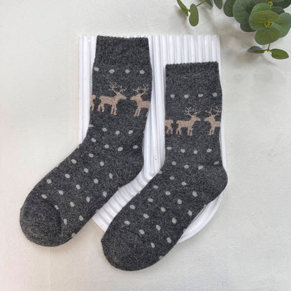 ANKLE SOCKS - Wool Blend - Various Patterns - One Size