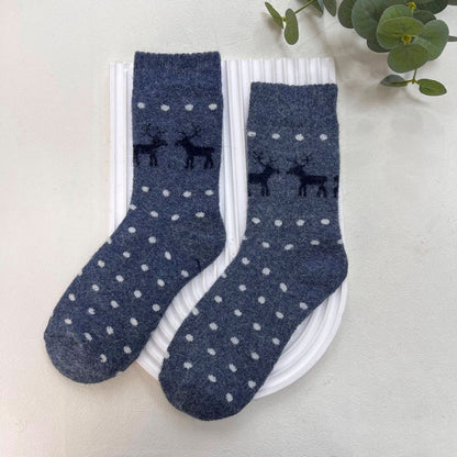 ANKLE SOCKS - Wool Blend - Various Patterns - One Size