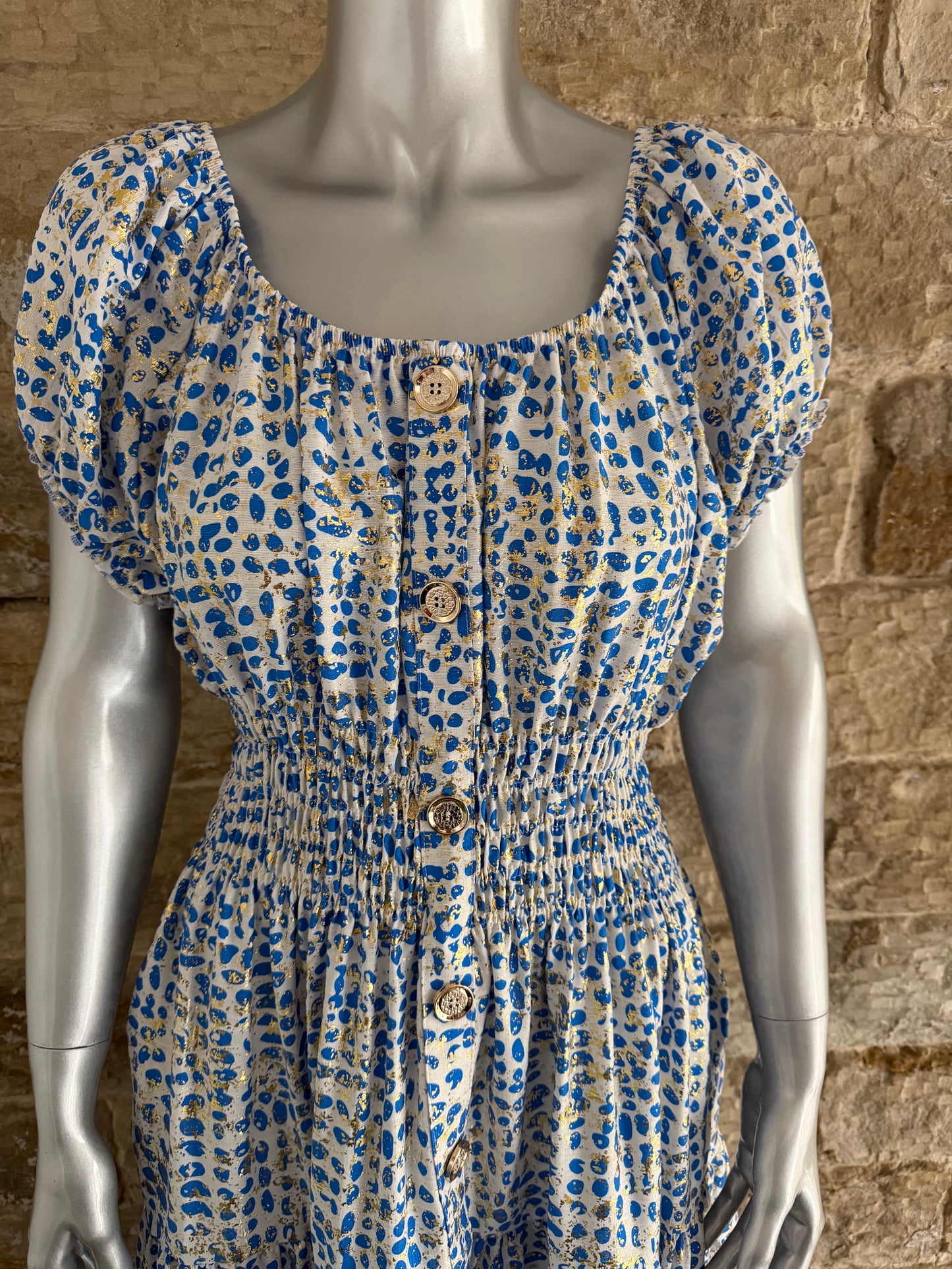 VERONA - Bardot Style Midi Dress - Various Prints - One Size Fits 8-20
