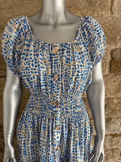 VERONA - Bardot Style Midi Dress - Various Prints - One Size Fits 8-20