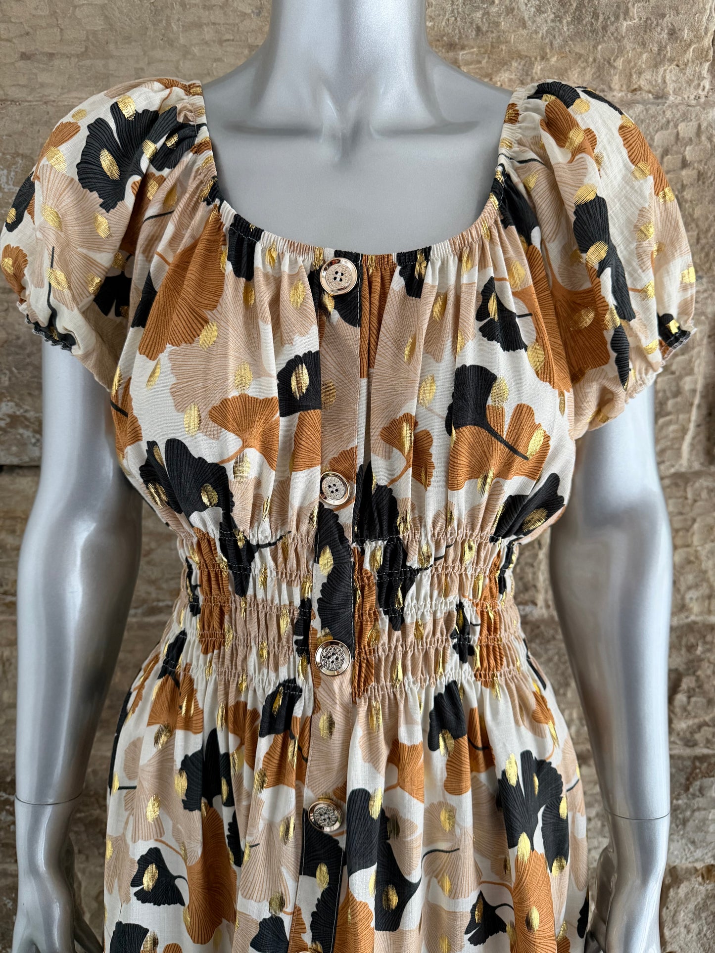 VERONA - Bardot Style Midi Dress - Various Prints - One Size Fits 8-20