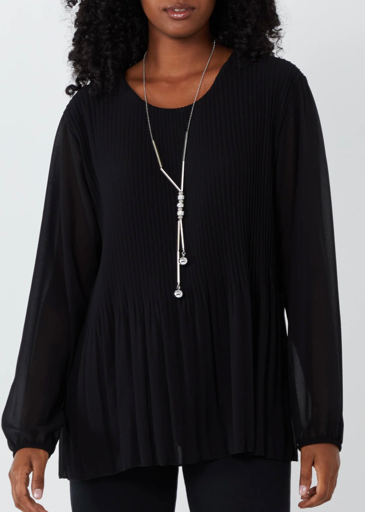 ISSY - Long Sleeved Pleated Top - Various Colours - One Size