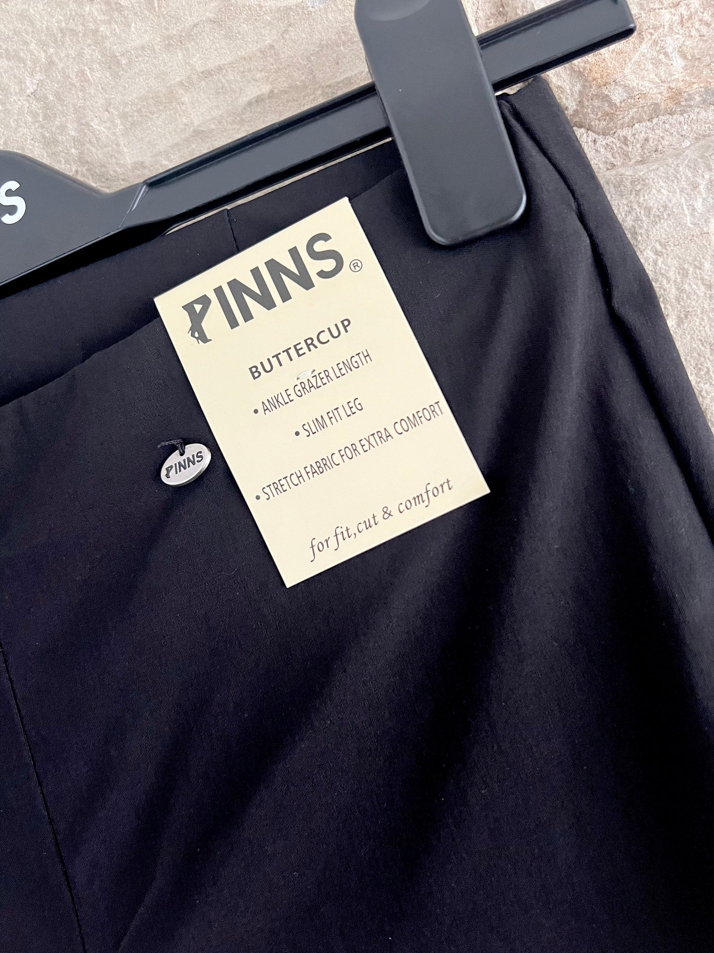 PINNS - Plain Black Ankle Grazers with Back Split - Various Sizes