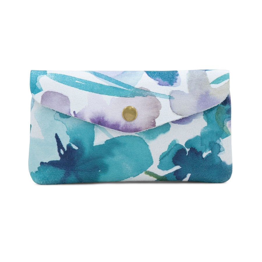 NELLIE - Large Italian Leather Purse - Various Colours - Floral Print
