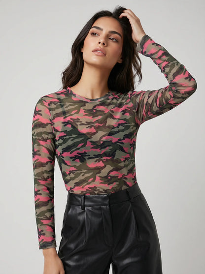REBEL - Semi Sheer Long Sleeve Top - Various Prints - One Size