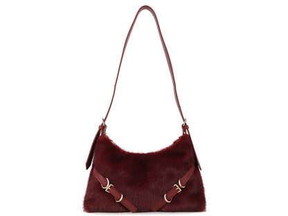 CARTER - Faux Fur Shoulder Bag - 2 Colours
