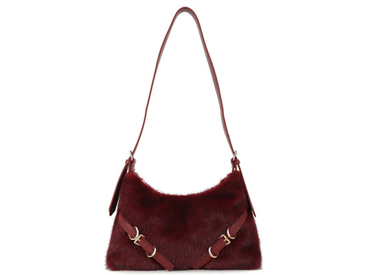 CARTER - Faux Fur Shoulder Bag - 2 Colours