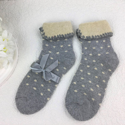 SOCKS - Wool Blend - Various Patterns - Turn Over Cuff - One Size