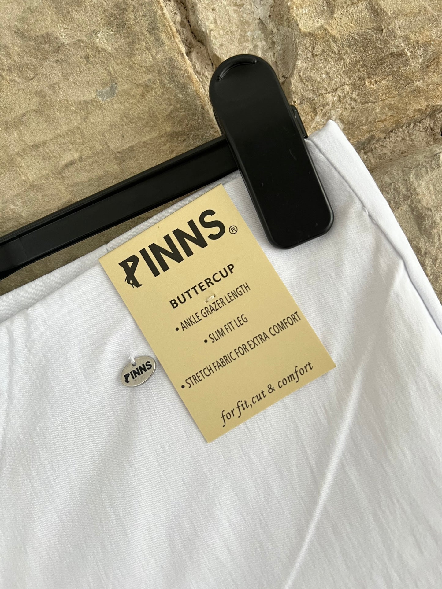 PINNS - Plain White Ankle Grazers with Back Split - Various Sizes