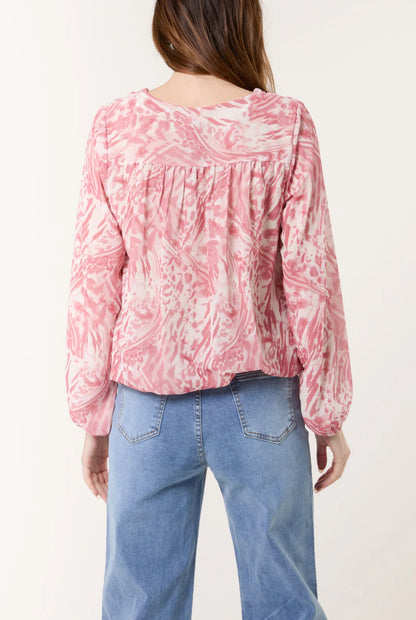 DELTA - V-Neck Long Sleeved Top in Various Colours - One Size
