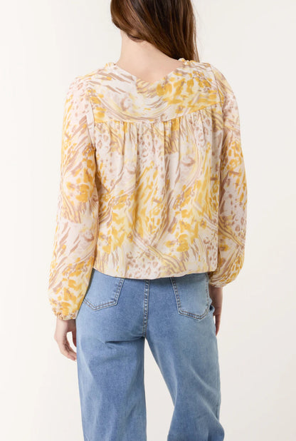 DELTA - V-Neck Long Sleeved Top in Various Colours - One Size