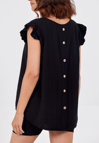 ELLA - Button Back Top - Various Colours - 2 Sizes
