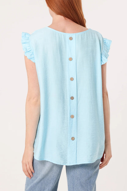 ELLA - Button Back Top - Various Colours - One Size