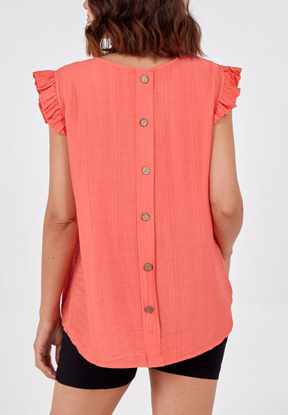 ELLA - Button Back Top - Various Colours - 2 Sizes