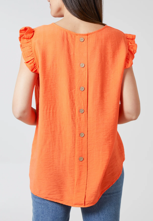 ELLA - Button Back Top - Various Colours - 2 Sizes