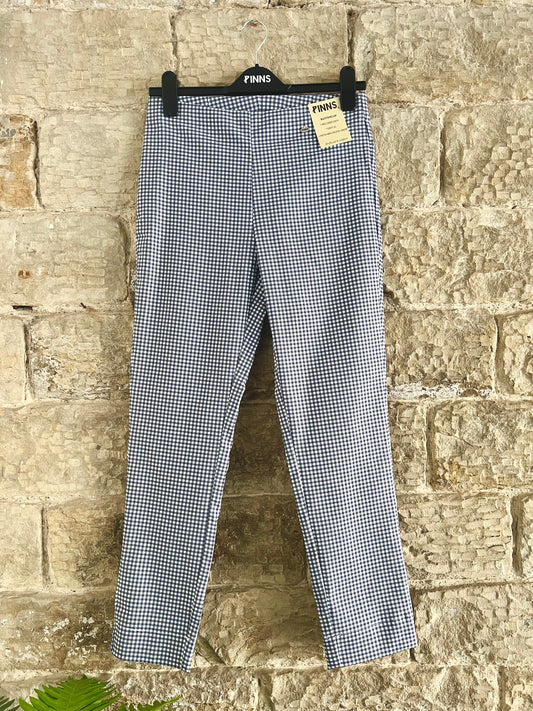 PINNS - Denim Blue Gingham Ankle Grazers with Back Split - Various Sizes