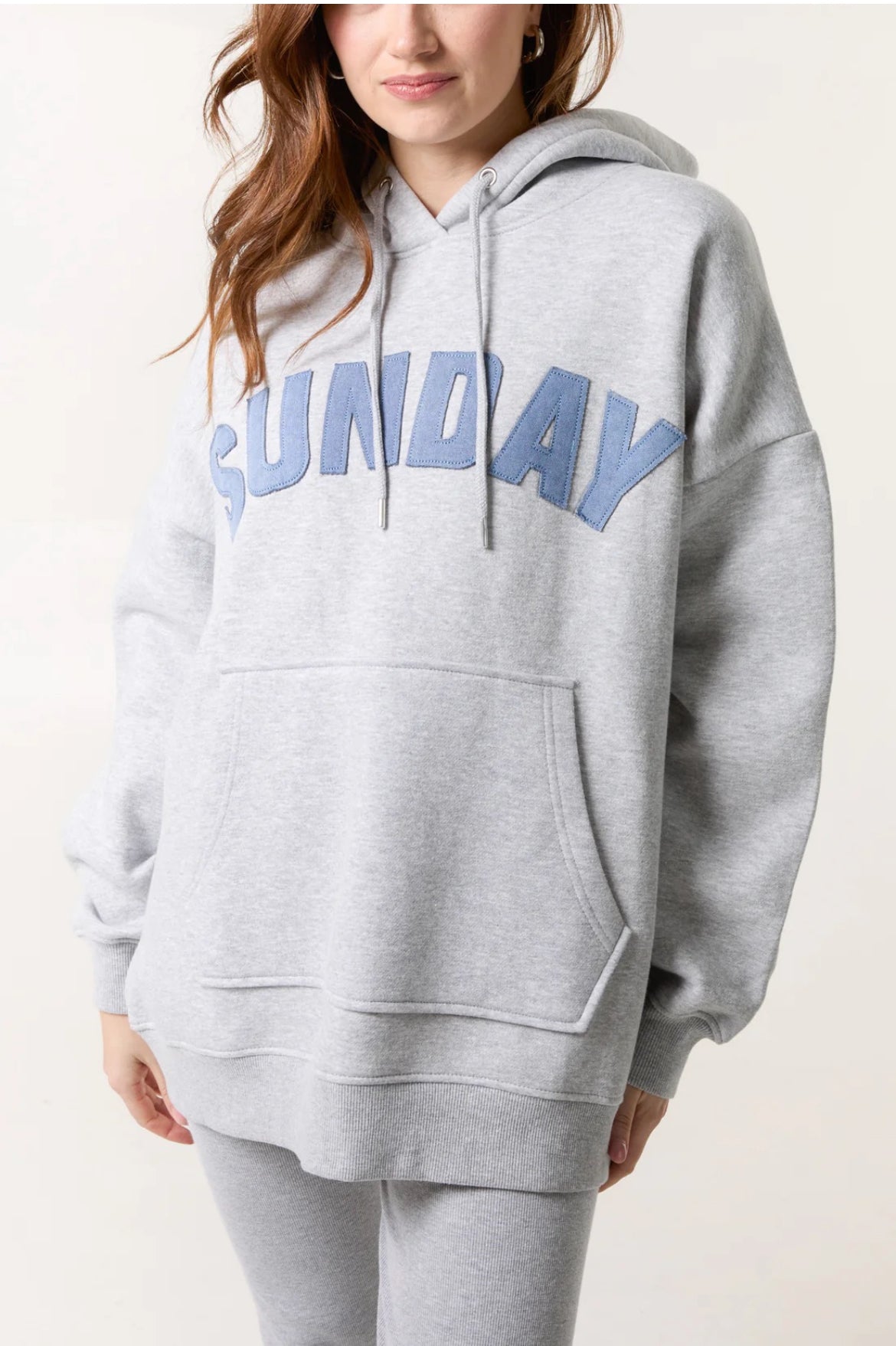 SUNDAY - Denim Applique Hoody - 2 Colours - 2 Sizes