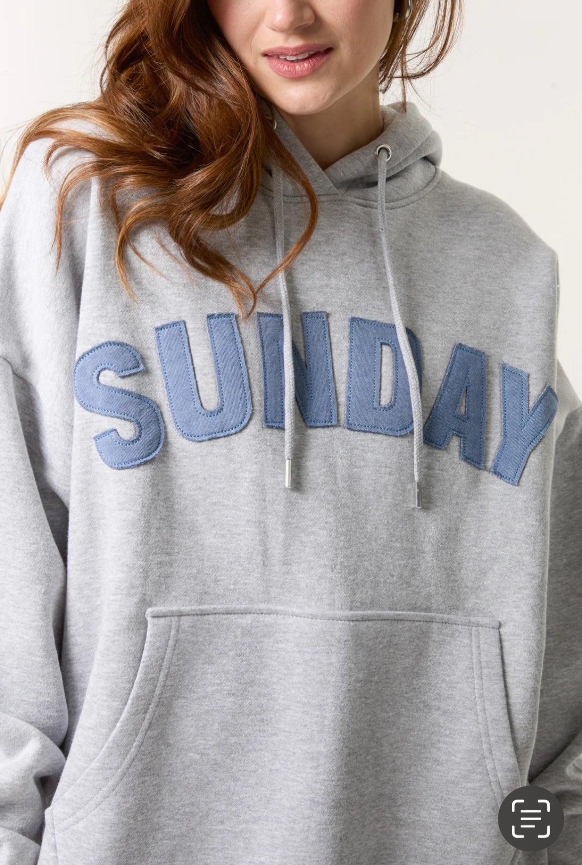 SUNDAY - Denim Applique Hoody - 2 Colours - 2 Sizes