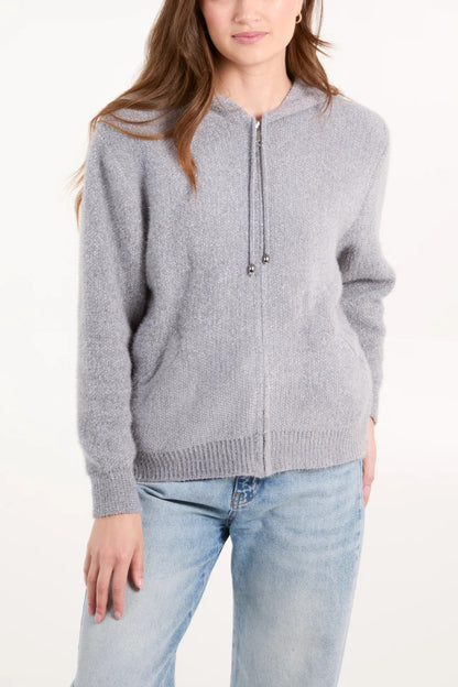 HETTY - Zip Up Cosy Hoodie - Various Colours - 2 Sizes