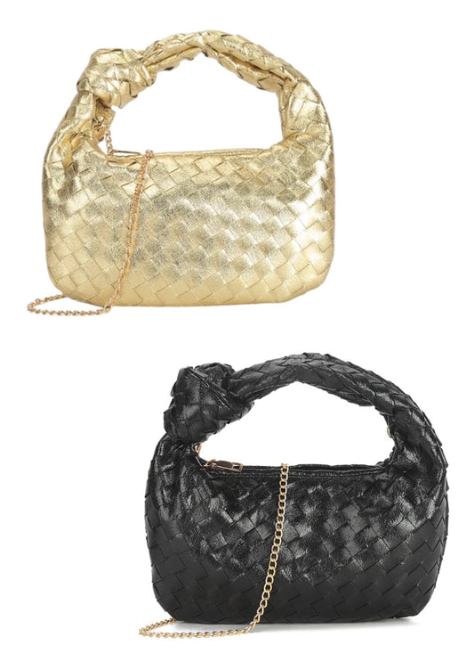 BETSY - Designer Inspired Woven Handbag  - 2 Colours