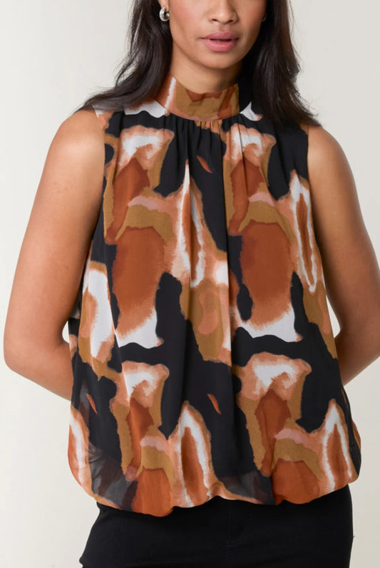 SPENCER - Hi Neck Bubble Hem Top - 3 Sizes