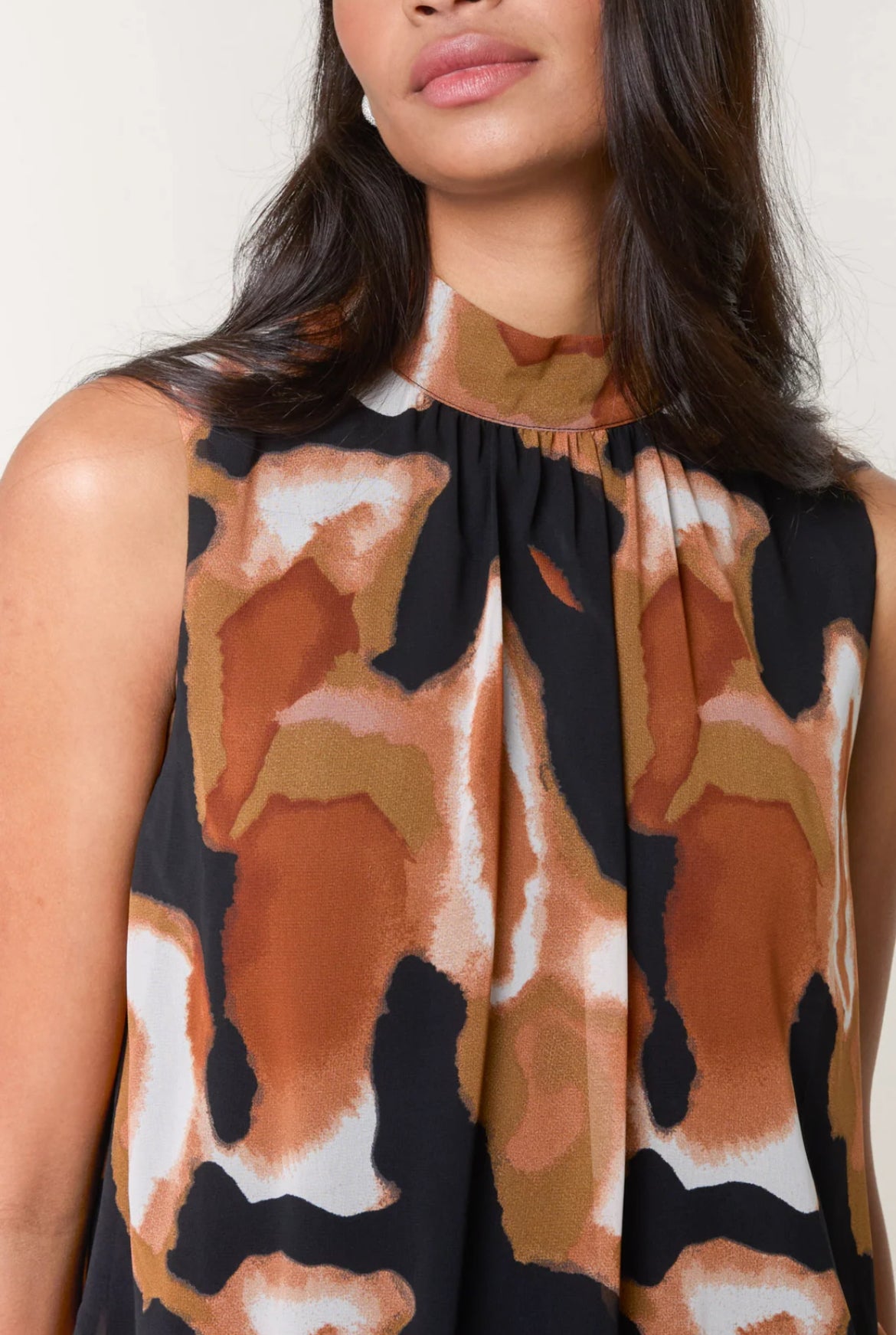 SPENCER - Hi Neck Bubble Hem Top - 3 Sizes