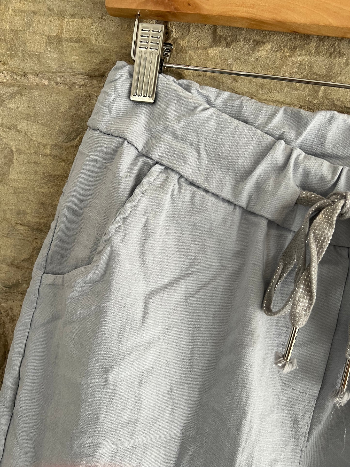 MAGIC TROUSERS - Pre Wrinkled - 2 Sizes - Silver Grey