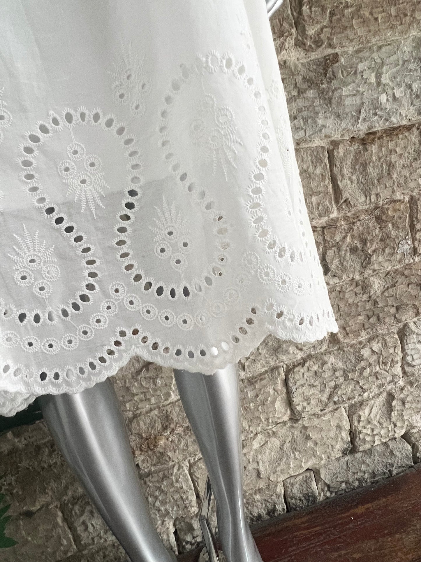 IMOGEN - White Broderie Anglais Sundress - One Size